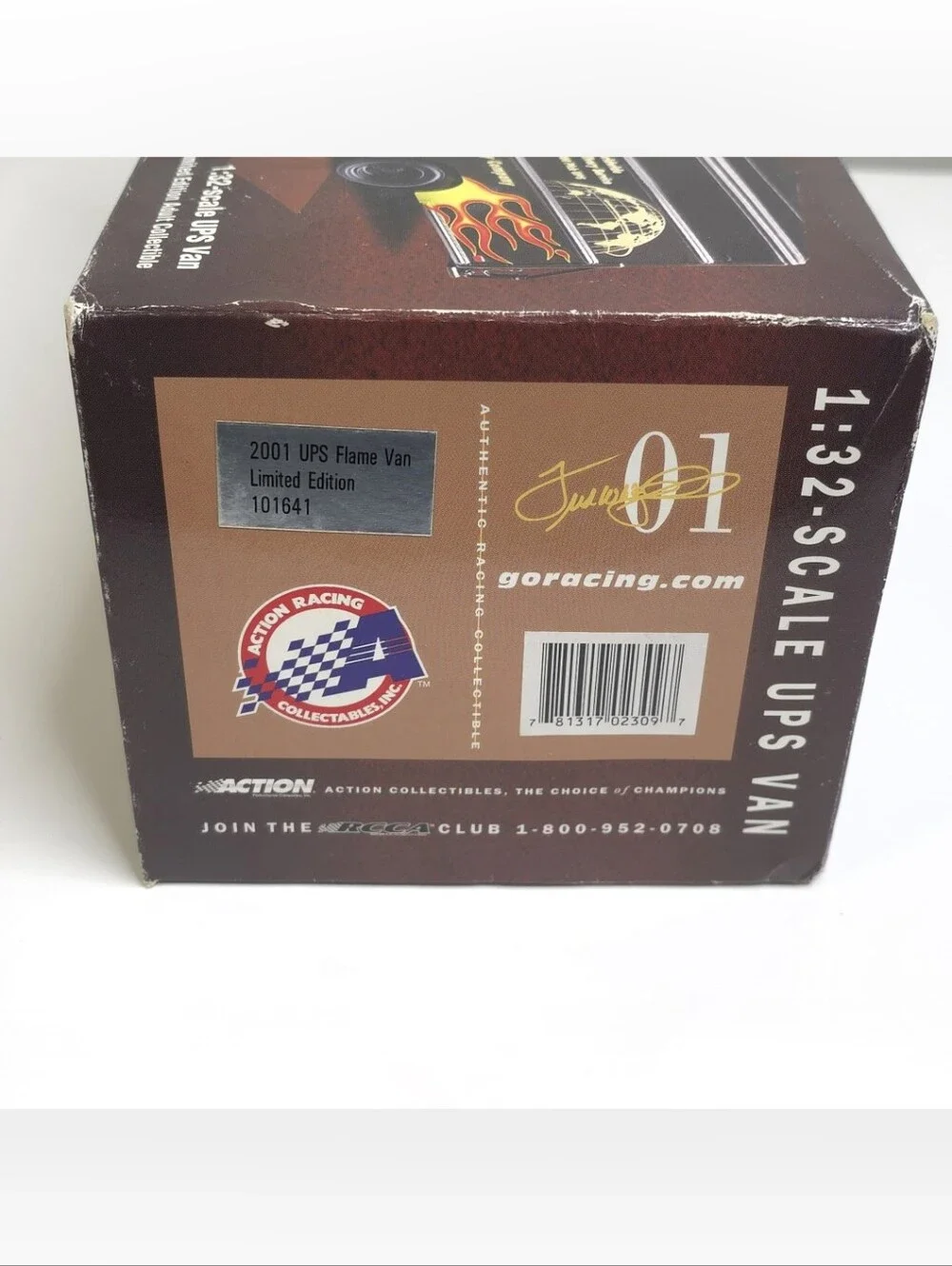Action UPS Flame Van 2001 Dale Jarrett with Box Nascar 1:32 Truck Diecast
